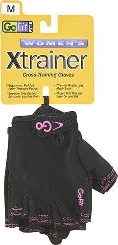 GoFit - Women's X-Trainer Gloves (Small) - Pink/Black - Larger Front