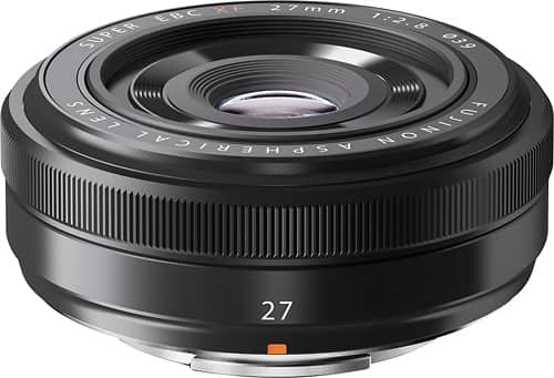 Fujifilm - XF 27mm f/2.8 Compact Prime Lens for Fujiflm XM-1, X-Pro1 and X-E1 Digital Cameras - Black - Larger Front