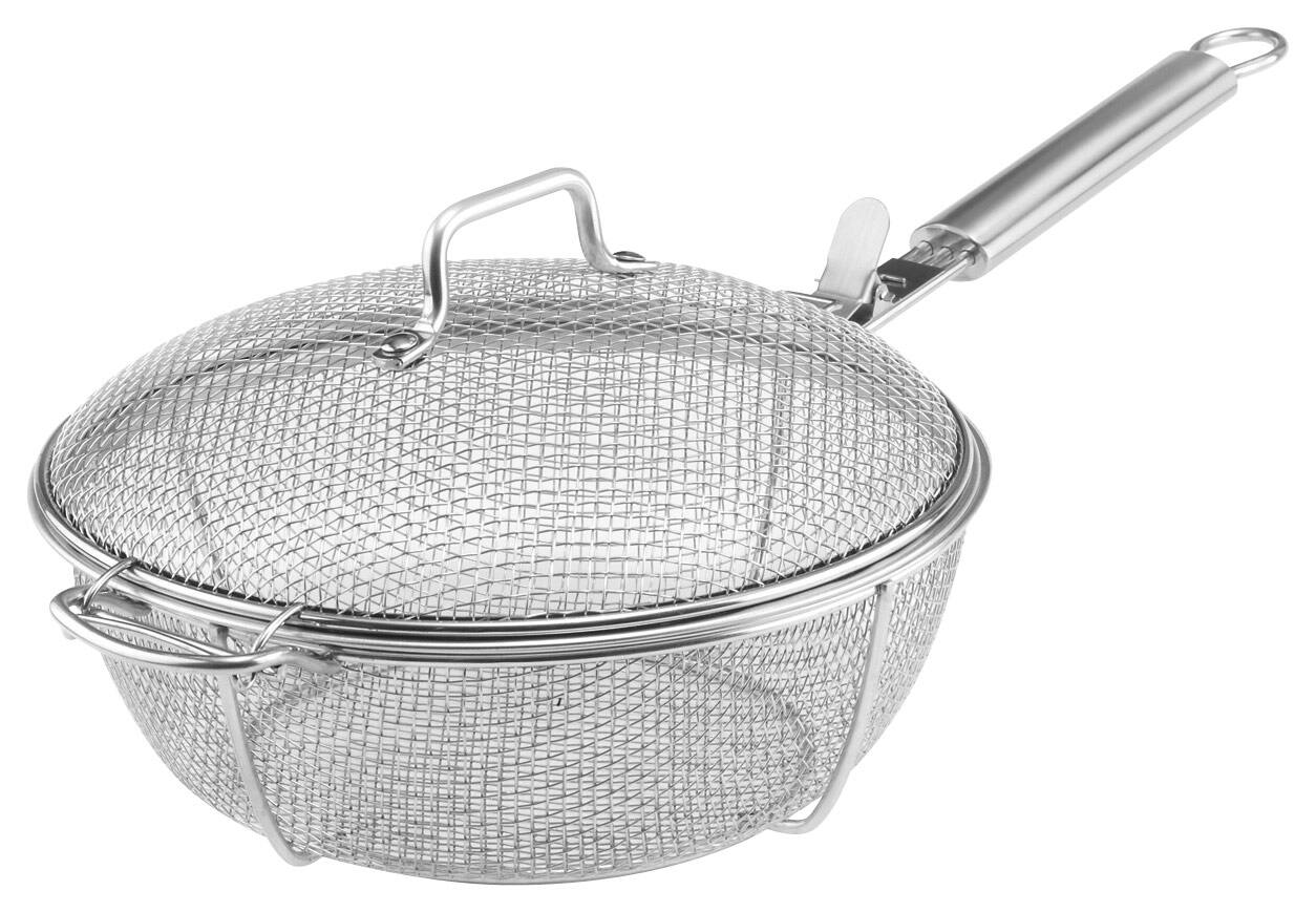 Maverick - Mesh Chef's Grilling Pan - Stainless-Steel - Angle