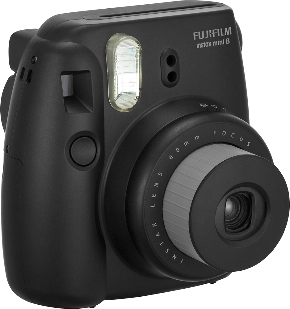 Fujifilm - instax mini 8 Instant Film Camera - Black - Angle Zoom