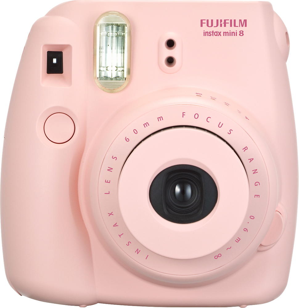 Fujifilm - instax mini 8 Instant Film Camera - Pink - Front Zoom
