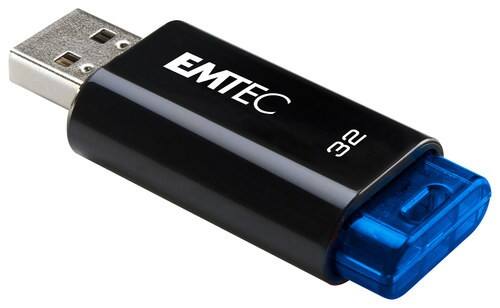 Emtec - C600 Click 32GB USB 2.0 Flash Drive - Blue - Larger Front