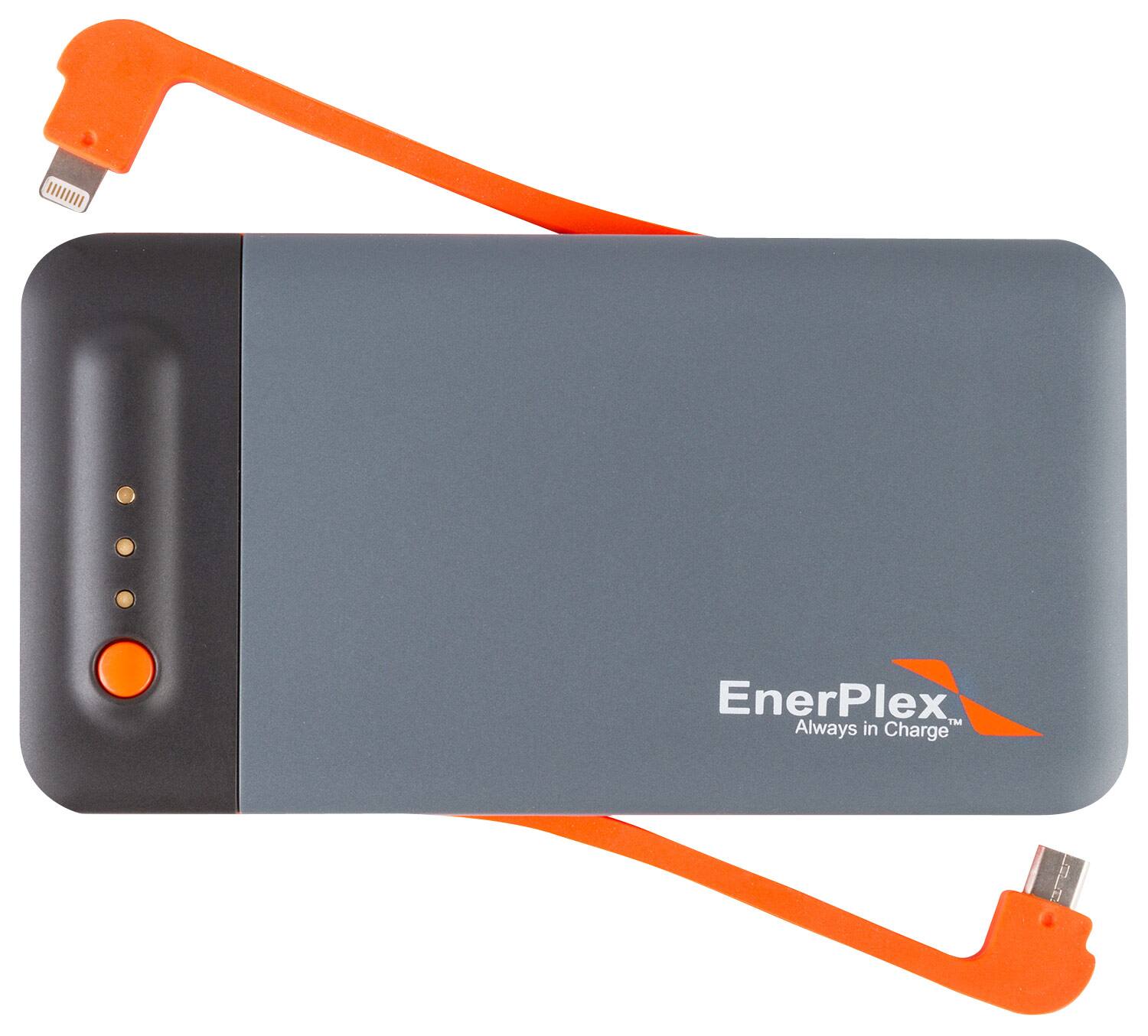 EnerPlex - Jumpr Stack 9 Power Bank - Black/Orange - Larger Front