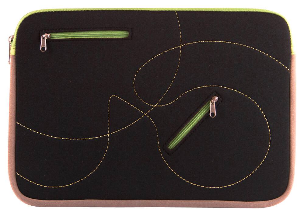 Looptworks - Hoptu 13" Laptop Sleeve - Black/Gray - Larger Front