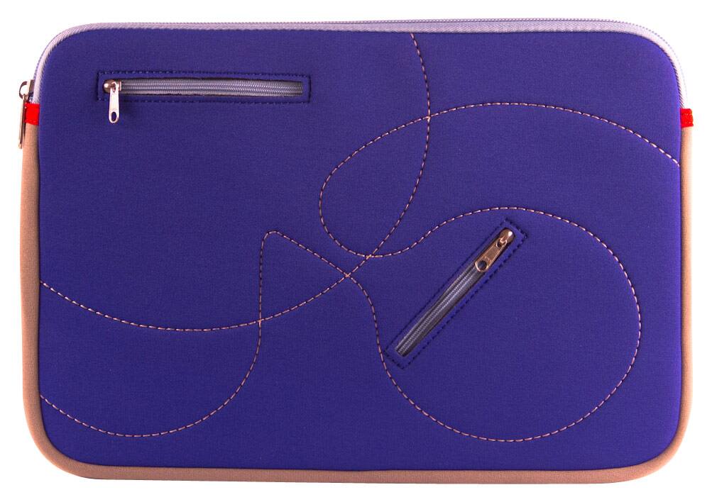 Looptworks - Hoptu 13" Laptop Sleeve - Royal Blue/Gray - Larger Front