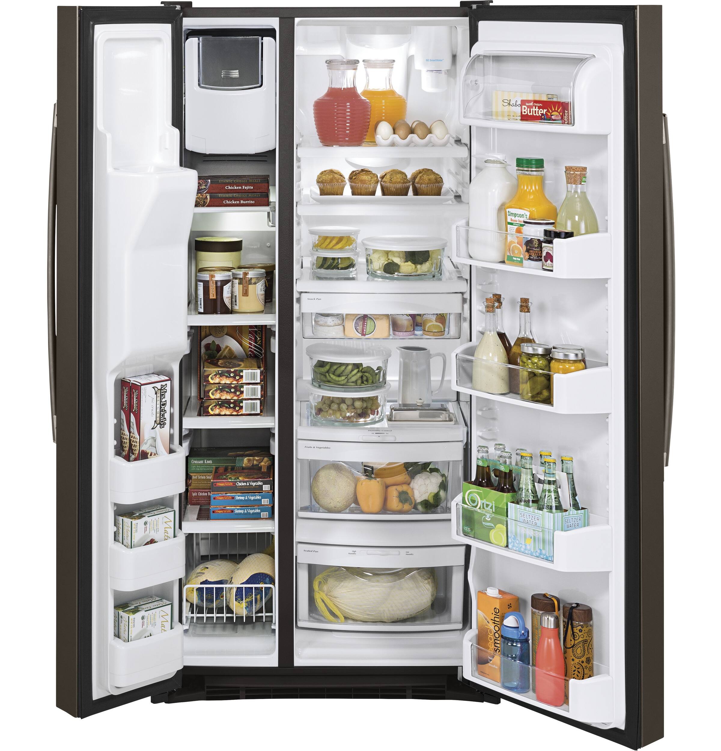 Customer Reviews GE 22 5 Cu Ft Side By Side Refrigerator With Thru