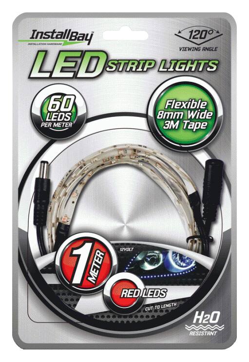 Metra - 3.3' LED Light Strip - Red - Larger Front