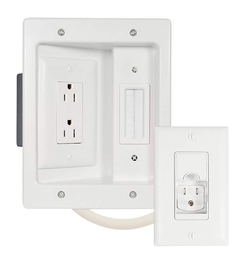 Legrand - In-Wall Power Kit for Flat-Panel TVs - Larger Front