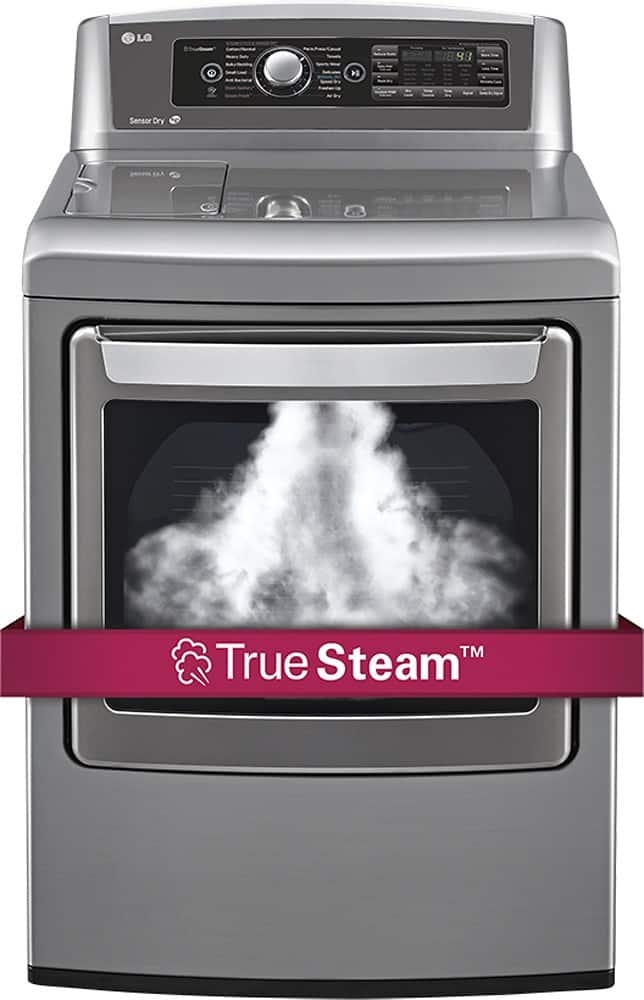 Best Buy LG 7 3 Cu Ft 14 Cycle Ultralarge Capacity Steam Gas Dryer