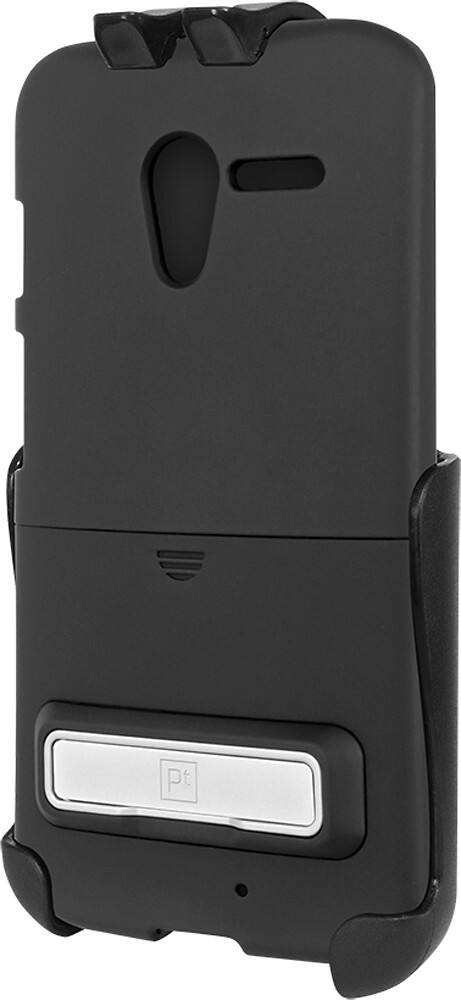 Platinum Series - Kickstand Case with Holster for Motorola Moto X Cell Phones - Black - AlternateView8 Zoom