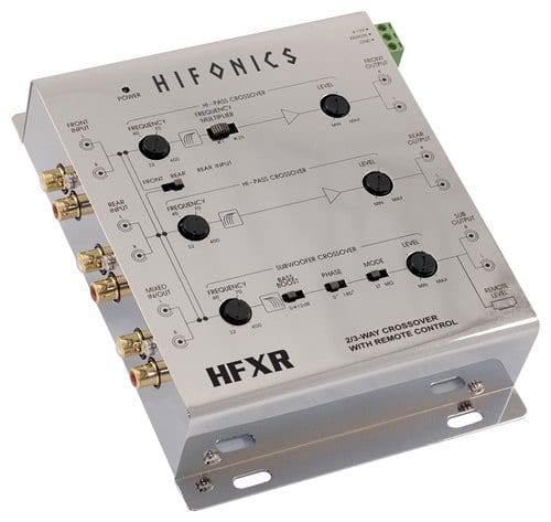 Hifonics - 2- or 4-Channel Electronic Crossover for Select Aftermarket Vehicle Stereo Systems - Black - Larger Front