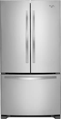 Whirlpool - 24.8 Cu. Ft. French Door Refrigerator - Stainless Steel - Larger Front