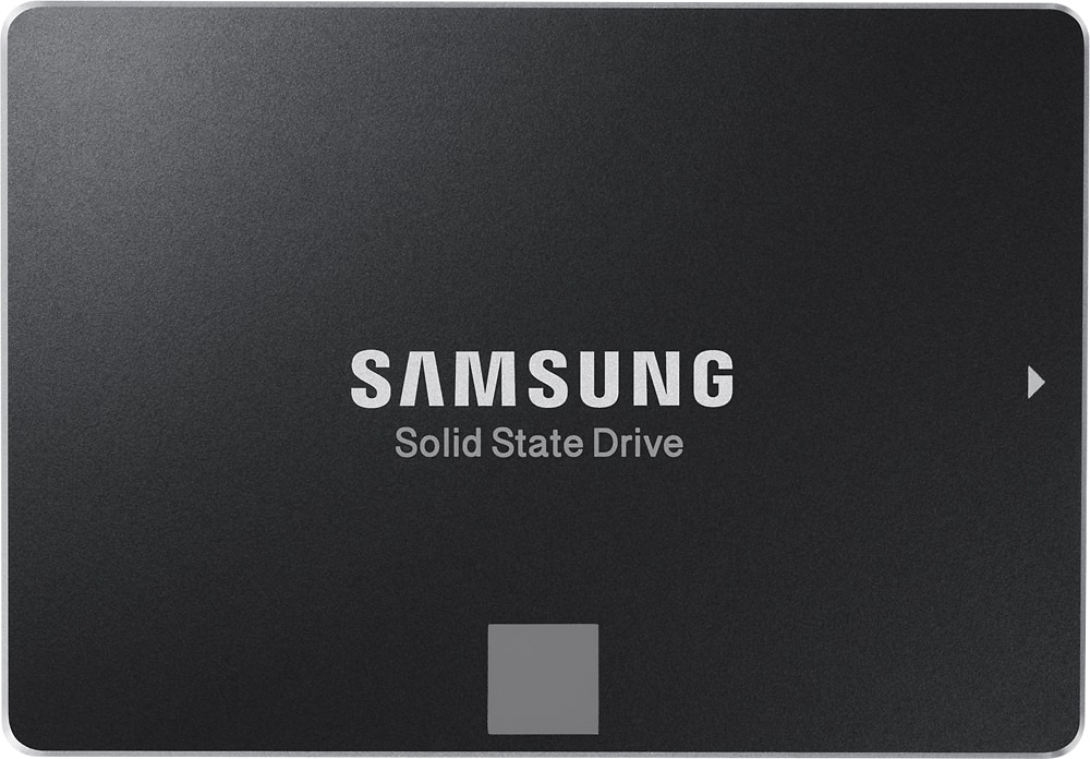 Samsung - 850 EVO 500GB Internal Serial ATA Solid State Drive for Laptops - Black - Front Zoom