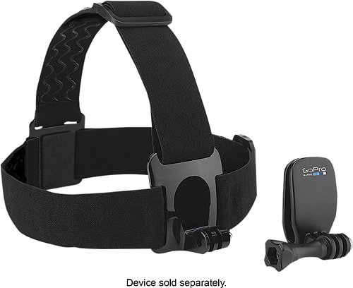 GoPro - Head Strap and QuickClip - Black - Angle