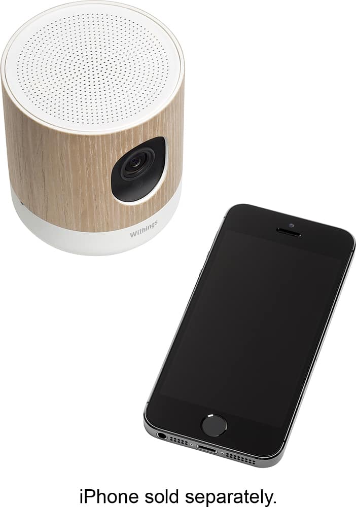 Withings - Home Wireless High-Definition IP Security Camera - Wood/White - AlternateView12 Zoom