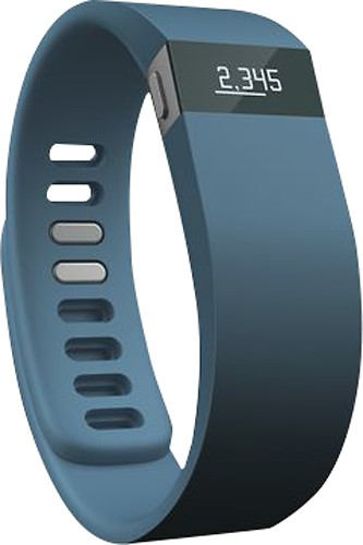 Fitbit - Force Wireless Activity + Sleep Wristband (Small) - Slate - Larger Front