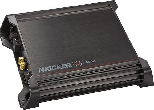 Kicker - DX Series 500W Class D Digital Mono MOSFET Amplifier with Low-Pass Crossover - Angle