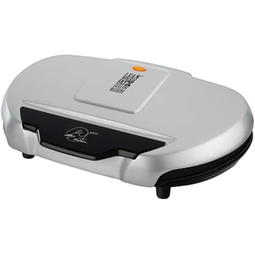 George Foreman - Grand Champ Indoor 20.8" Electric Grill133 Sq. inch. Cooking Surface - Silver - Angle