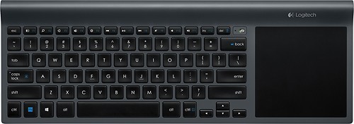 Logitech TK820 Wireless All-in-One Keyboard with Built-In Touchpad - Black