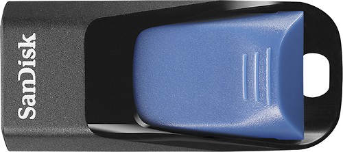 SanDisk - Cruzer Edge 8GB USB 2.0 Flash Drive - Blue - Larger Front