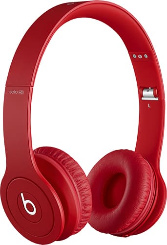 Beats by Dr. Dre - Beats Solo HD On-Ear Headphones - Drenched in Red - Angle