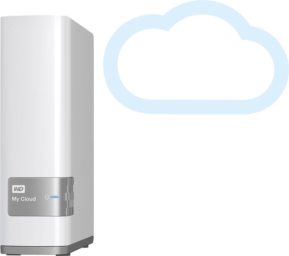WD - My Cloud 3TB External Hard Drive (NAS) - White - AlternateView13 Zoom