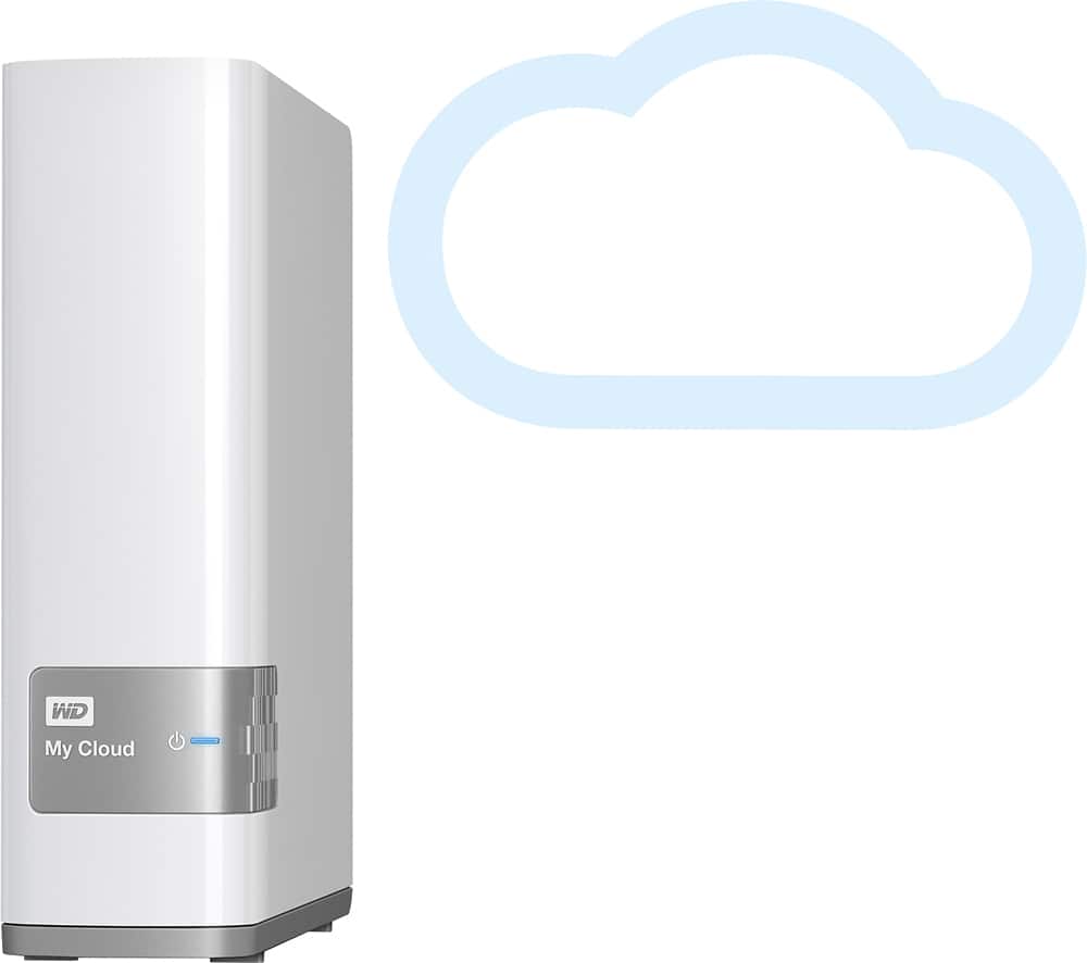 WD - My Cloud 3TB External Hard Drive (NAS) - White - AlternateView14 Zoom