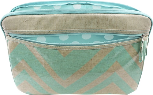 Studio C - Chevron and On Laptop Sleeve - Linen/Aqua - Alternate View 13