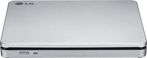LG - 8x External Double-Layer DVD±RW/CD-RW SuperMulti Blade Drive - Silver - Larger Front