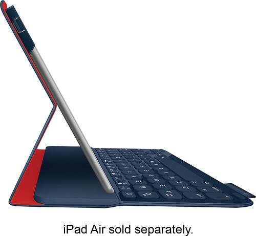Logitech - Ultrathin Portfolio Keyboard Case for Apple® iPad® Air - Midnight Navy - Alternate View 11