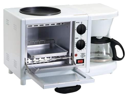 Elite - 3-in-1 Multifunction Breakfast Center - White - Larger Front