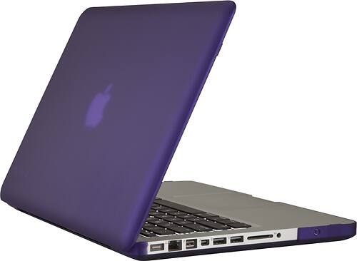 Speck - SeeThru Satin Case for 13" Apple® MacBook® Pro - Purple - Larger Front