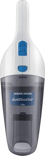 Black & Decker - Dustbuster Bagless Cordless Hand Vac - White/Blue - Larger Front