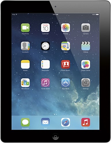 Apple® - iPad® 2 with Wi-Fi - 16GB - Black - Larger Front