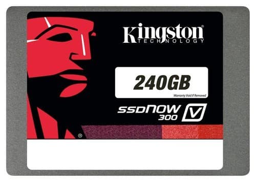 Kingston - SSDNow V300 240GB Internal Serial ATA III Solid State Drive - Black - Larger Front