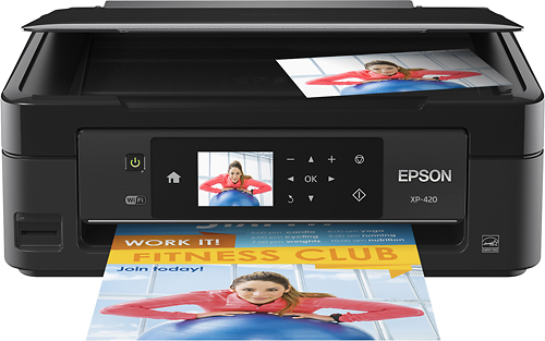 Epson - Expression Home XP-420 Small-in-One Wireless All-In-One Printer - Black - Larger Front