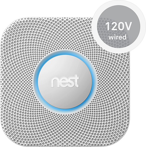 2 Pack Nest S1001LW 120V Protect Smoke and Carbon Monoxide Alarm - White