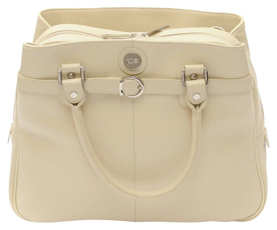 Jill-e - Career Laptop Tote - Vanilla - Larger Front
