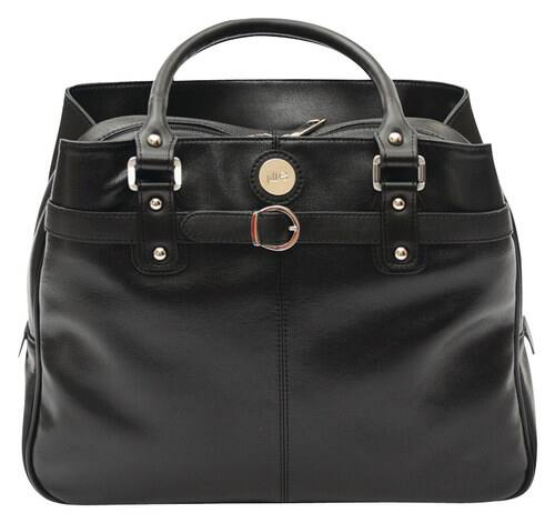 Jill-e - Career Laptop Tote - Black - Larger Front