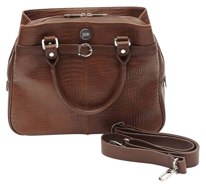 Jill-e - Career Laptop Tote - Brown - Larger Front