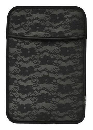 Sumdex - Slim Skyn Sleeve for 13" Apple® MacBook Air® - Black Lace - Larger Front