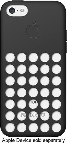 Apple - Silicone Case for Apple® iPhone® 5c - Black - Larger Front