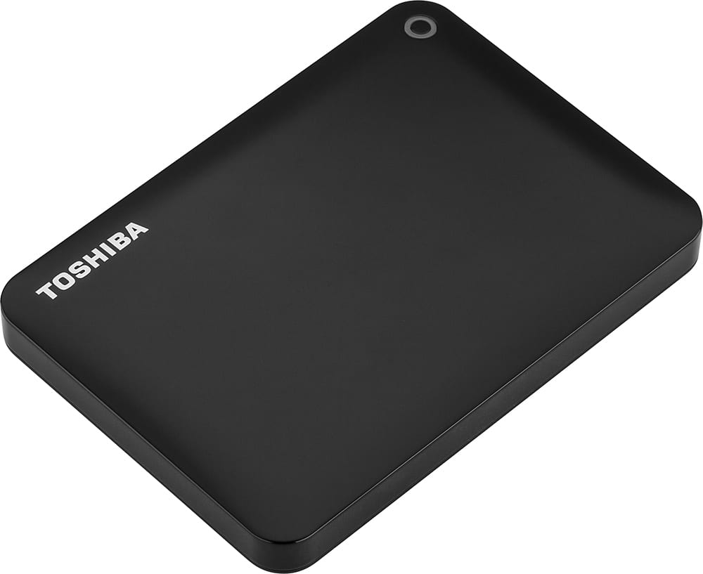Toshiba - Canvio Connect II 2TB External USB 3.0 Portable Hard Drive - Black - Angle Zoom