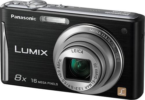 Panasonic Lumix FH27 16.1MP Digital Camera with 8x Optical Zoom - Black + Free 8x8 Photo Book