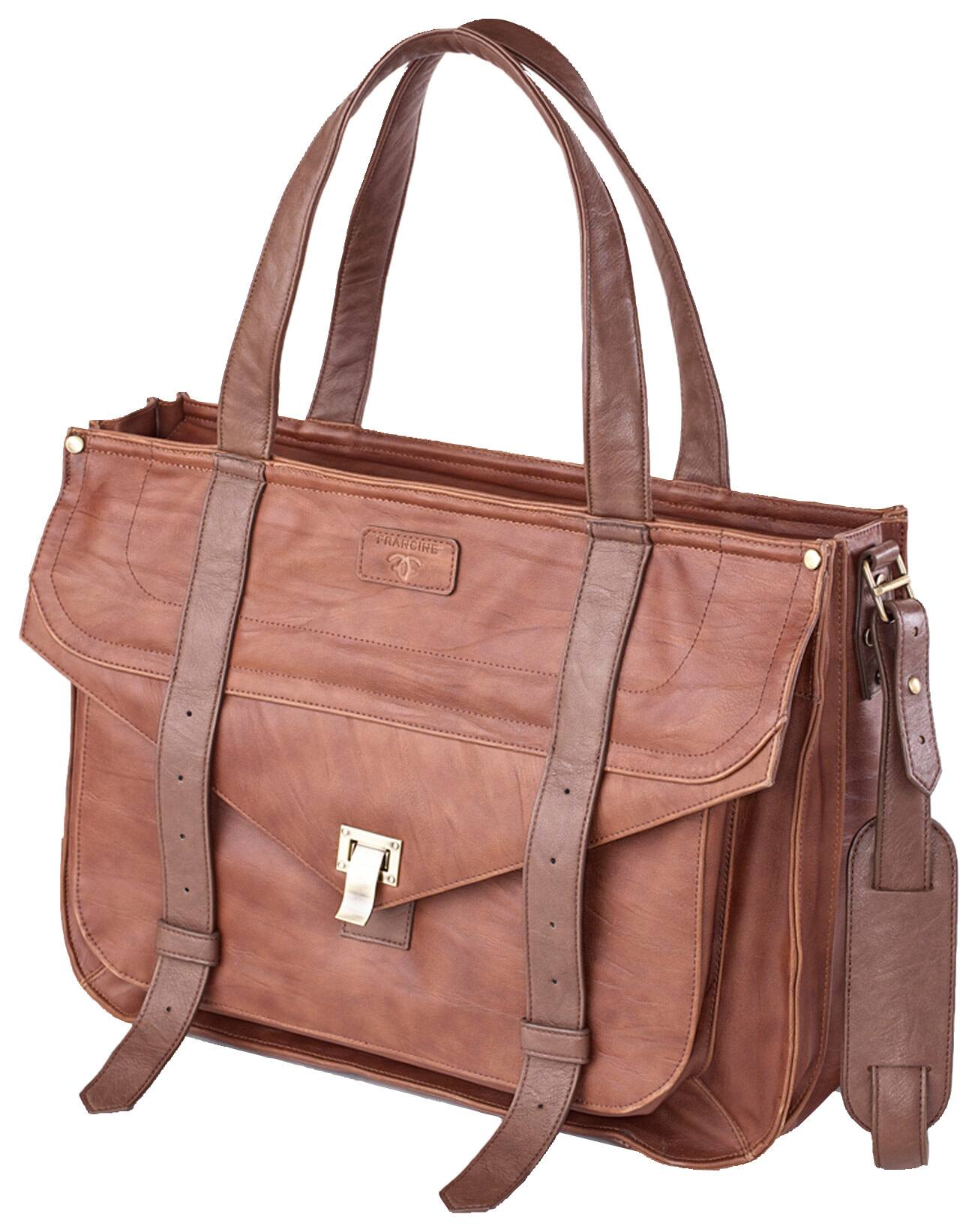 Francine Collections - Mercer Street Laptop Case for 15" Apple® MacBook® Pro - Brown - Larger Front