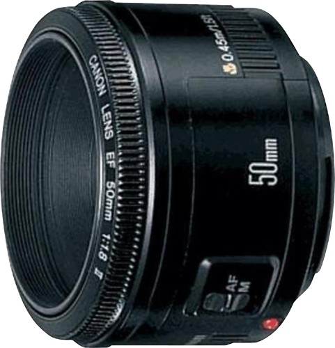 Canon - EF 50mm f/1.8 II Standard Lens - Black - Angle