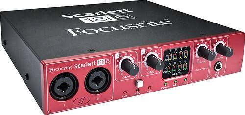 Focusrite - Scarlett 18i6 USB Audio Interface with Software Bundle - Black/Red - Angle