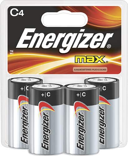 Energizer - MAX Batteries C (4-Pack) - Larger Front
