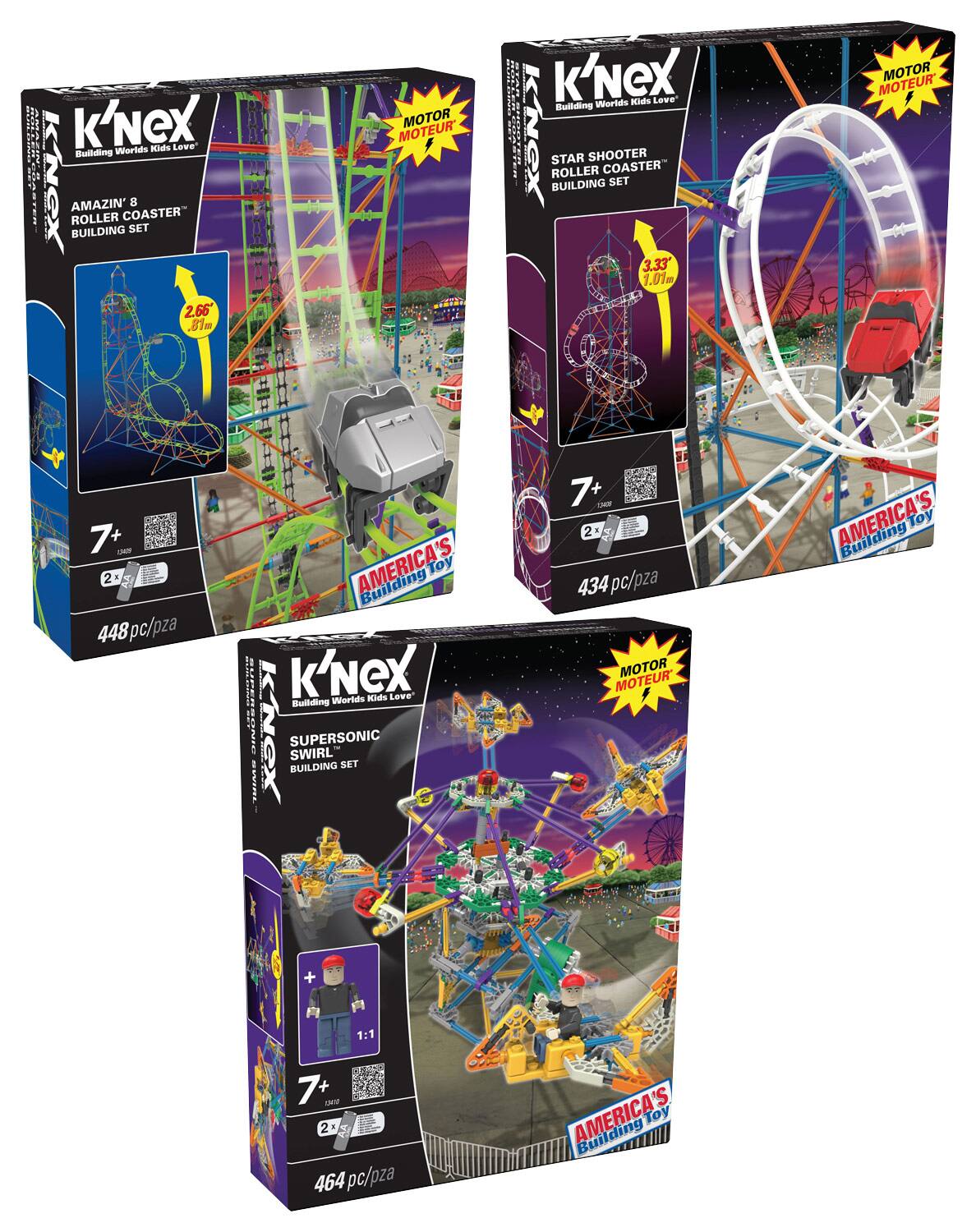 K'NEX - Amusement Park Series Space Building Sets (3-Count) - Multi - Larger Front