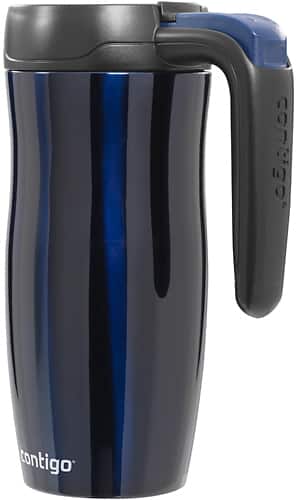 Contigo - 16-Oz. AUTOSEAL Randolph Stainless Travel Mug with Lock - Midnight Blue - Angle